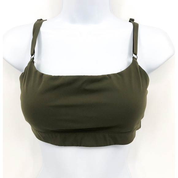 OUTDOOR VOICES SuperForm Zoom Sports Bra XS Green Tea Tree Double Strap NWT - Picture 3 of 11